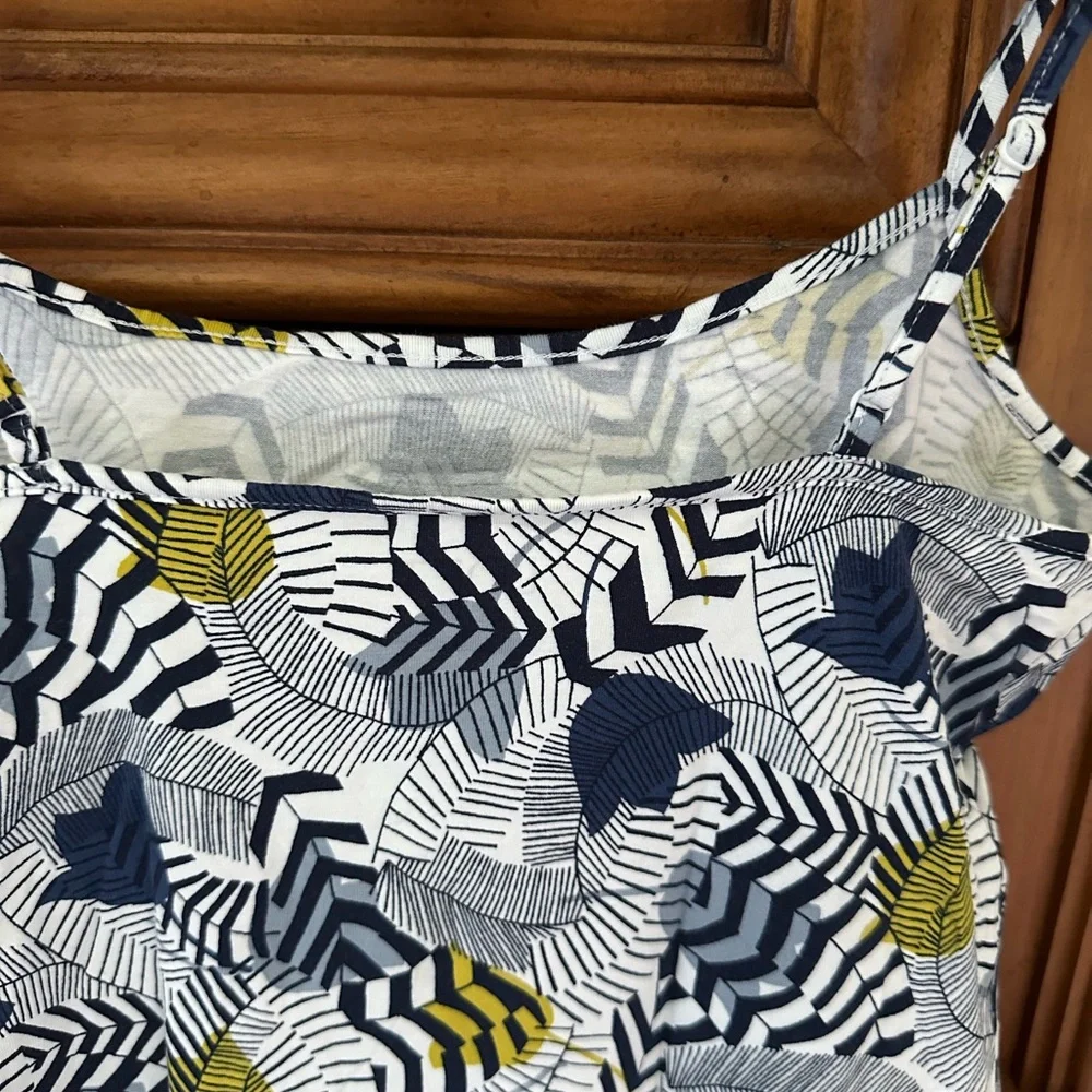 LOFT Cami in Blue, White, and Green-Yellow - Picture 2 of 2